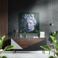 Pink Ray Statue Head Brushed Aluminium Dibond Wall Art