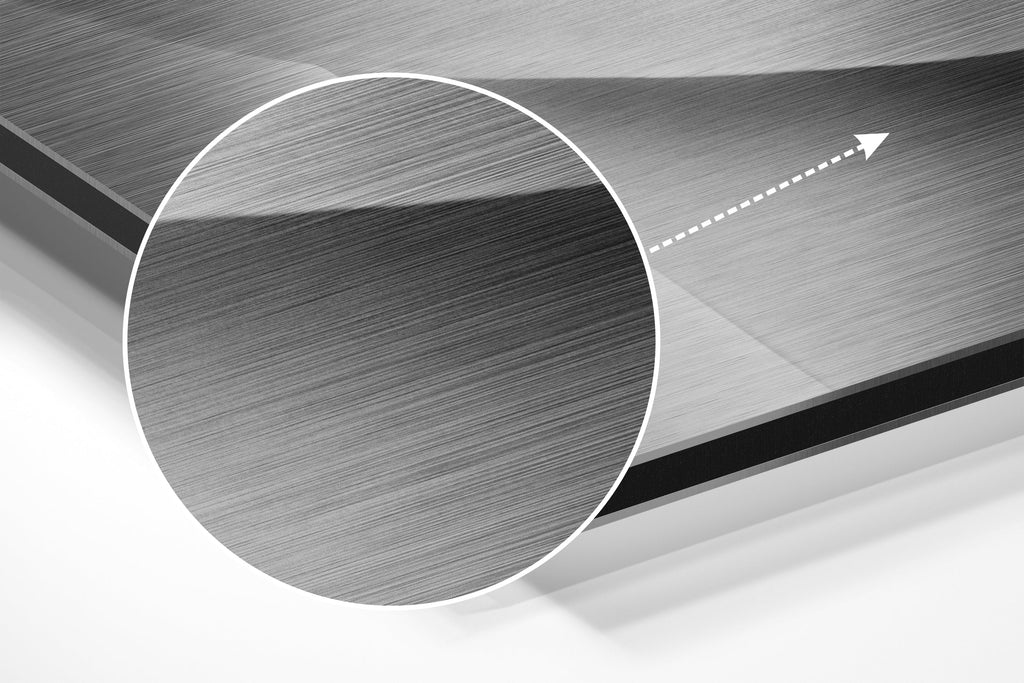 Glossy Bronze Lips Close Up Brushed Aluminium Dibond Wall Art