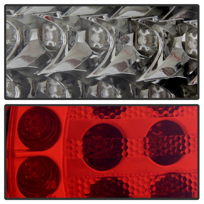 SPYDER xTune 02-05 BMW 3-Series E46 Sedan LED Tail Lights - Red Clear (ALT-JH-BE4602-4D-LED-RC) 9036835
