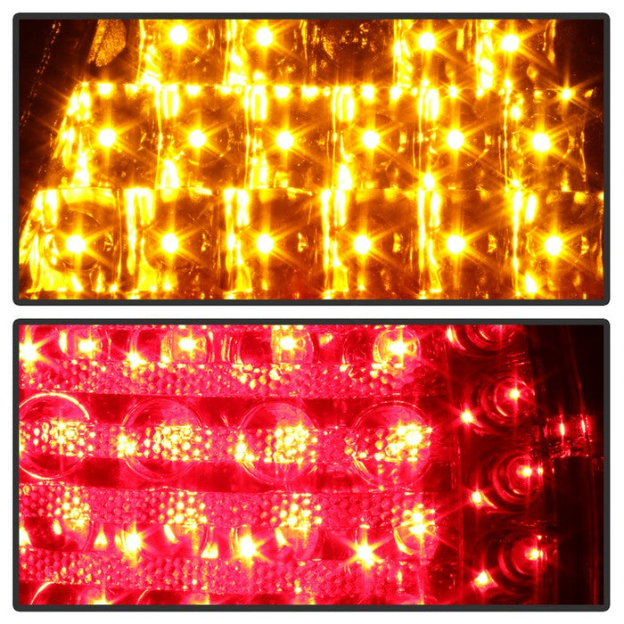 SPYDER xTune 02-05 BMW 3-Series E46 Sedan LED Tail Lights - Red Clear (ALT-JH-BE4602-4D-LED-RC) 9036835