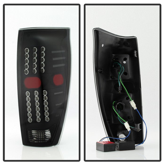 SPYDER xTune 02-06 Chevrolet Avalanche LED Tail Lights - Black Smoke (ALT-JH-CAV02-LED-BSM) 9036842