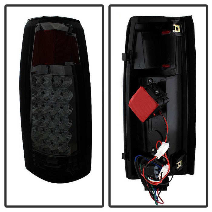 SPYDER Xtune Yukon Denali 99-00 LED Tail Lights w/ 3rd LED Brake Light Smoked ALT-JH-CCK88-LED-SET-SM 9032752
