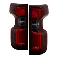 SPYDER 19-20 Chevy Silverado (For Factory Halogen Models) Light Bar LED Tail Light - Red Smoked 9050541