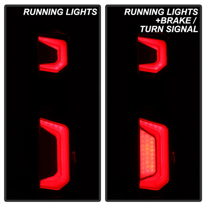 SPYDER 19-20 Chevy Silverado (For Factory Halogen Models) Light Bar LED Tail Light - Red Smoked 9050541