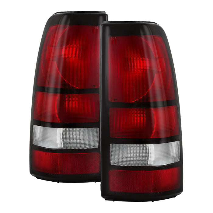 SPYDER Xtune Chevy Silverado 99-02 / GMC Sierra 99-06 OE Style Tail Lights Red Clear ALT-JH-CS99-OE-RC 9027185