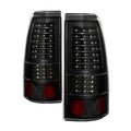 SPYDER xTune 99-02 Chevy Silverado 1500/2500 (w/o Stepside) LED Tail Lights - Black (ALT-JH-CSIL99-CS-BK) 9037610