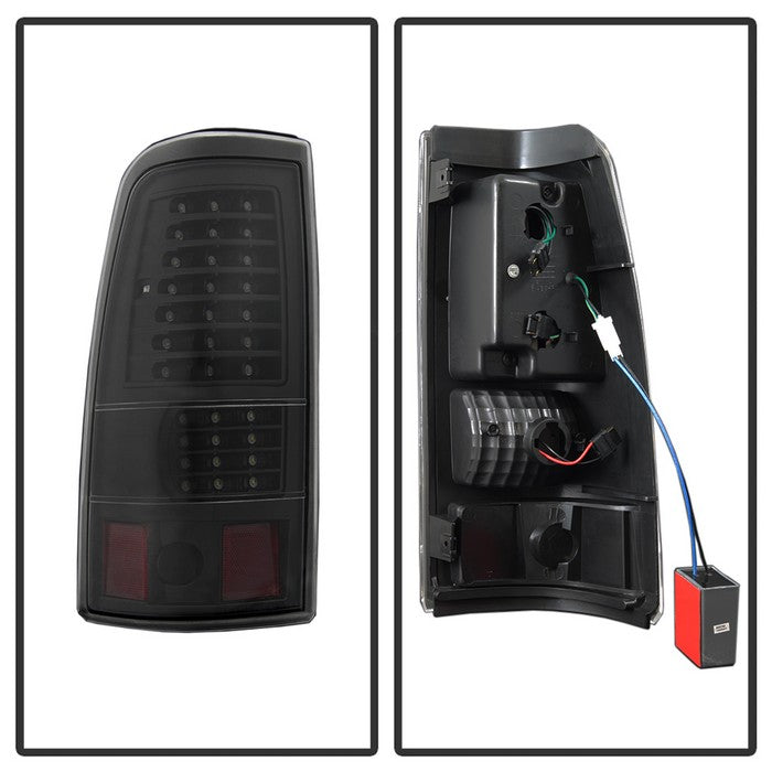 SPYDER xTune 99-02 Chevy Silverado 1500/2500 (w/o Stepside) LED Tail Lights - Black (ALT-JH-CSIL99-CS-BK) 9037610