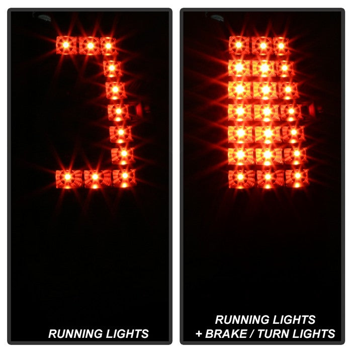 SPYDER xTune 99-02 Chevy Silverado 1500/2500 (w/o Stepside) LED Tail Lights - Black (ALT-JH-CSIL99-CS-BK) 9037610