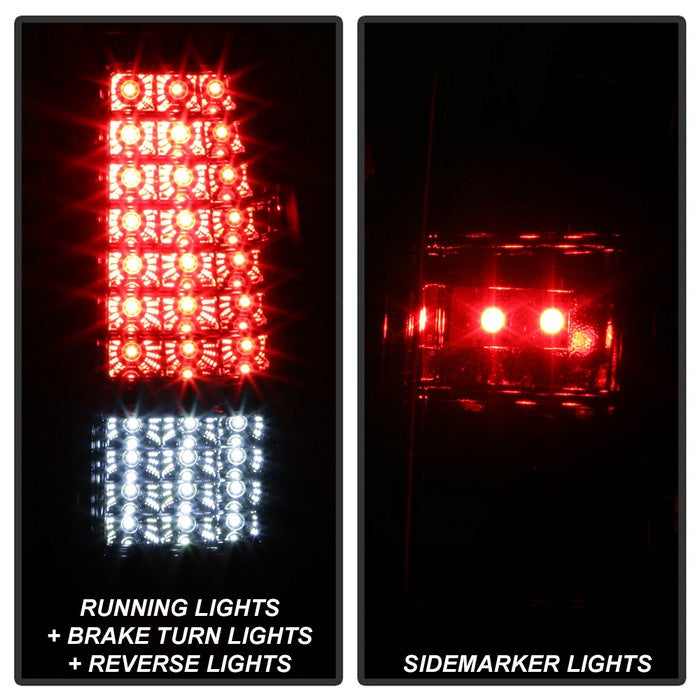 SPYDER xTune 99-02 Chevy Silverado 1500 (w/o Stepside) LED Tail Lights - Red Clear (ALT-JH-CSIL99-CS-RC) 9037627