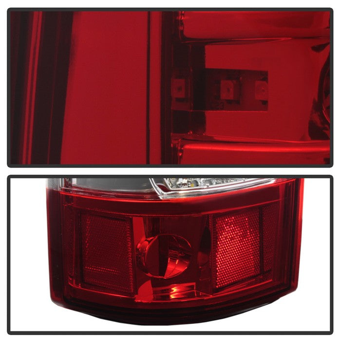 SPYDER xTune 99-02 Chevy Silverado 1500 (w/o Stepside) LED Tail Lights - Red Clear (ALT-JH-CSIL99-CS-RC) 9037627