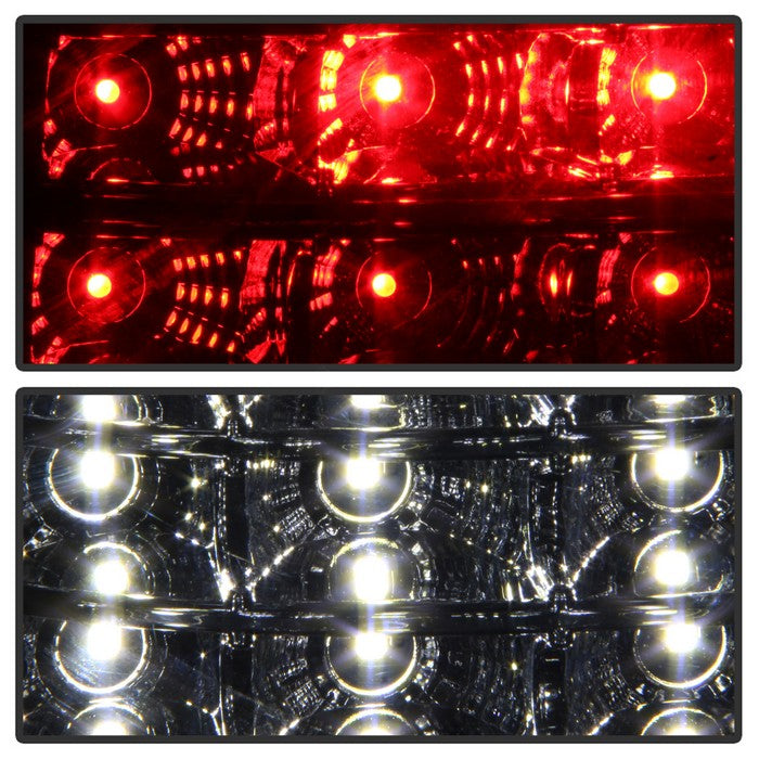SPYDER xTune 99-02 Chevy Silverado 1500 (w/o Stepside) LED Tail Lights - Red Clear (ALT-JH-CSIL99-CS-RC) 9037627