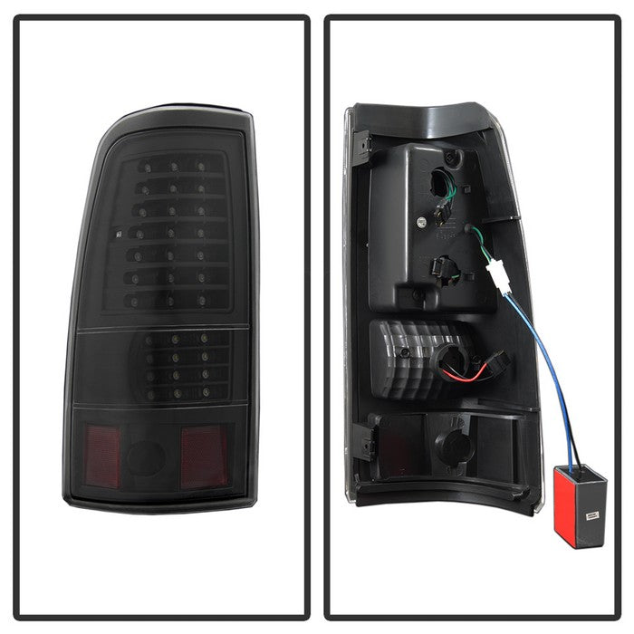 SPYDER xTune 99-02 Chevy Silverado 1500/2500 (w/o Stepside) LED Tail Lights - Blk (ALT-JH-CSIL99-LED-BK) 9037597