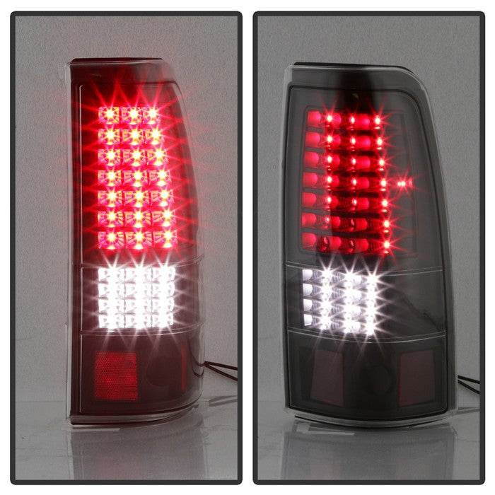 SPYDER xTune 99-02 Chevy Silverado 1500/2500 (w/o Stepside) LED Tail Lights - Blk (ALT-JH-CSIL99-LED-BK) 9037597