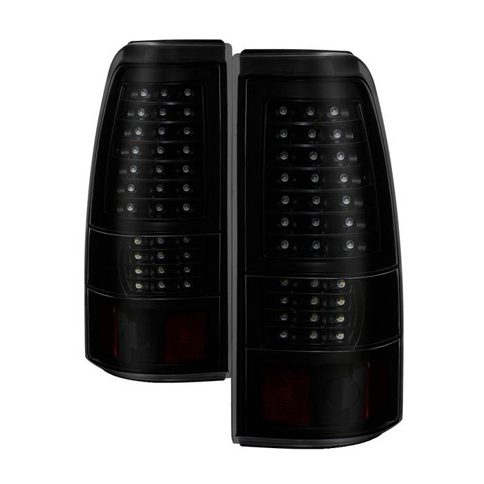 SPYDER xTune 99-02 Chevy Silverado 1500 (w/o Stepside) LED Tail Lights - Blk Smoke (ALT-JH-CSIL99-LED-BSM) 9037603