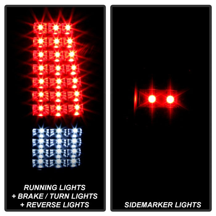 SPYDER xTune 99-02 Chevy Silverado 1500 (w/o Stepside) LED Tail Lights - Blk Smoke (ALT-JH-CSIL99-LED-BSM) 9037603