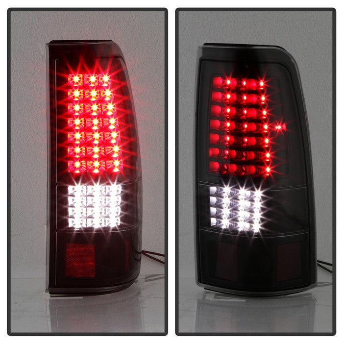 SPYDER xTune 99-02 Chevy Silverado 1500 (w/o Stepside) LED Tail Lights - Blk Smoke (ALT-JH-CSIL99-LED-BSM) 9037603
