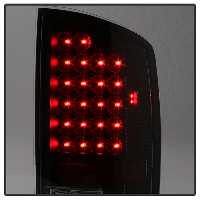 SPYDER Xtune Dodge Ram 02-06 1500 LED Tail Light w/ LED 3rd Brake Lamps- Black ALT-JH-DR02-LED-SET-BK 9032769