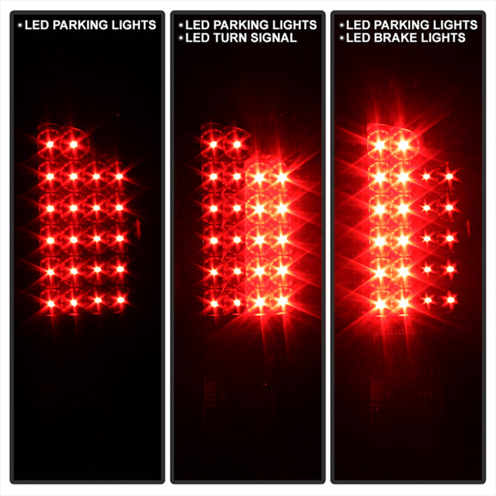 SPYDER Xtune Dodge Ram 02-06 1500 LED Tail Light w/ LED 3rd Brake Lamps- Black ALT-JH-DR02-LED-SET-BK 9032769