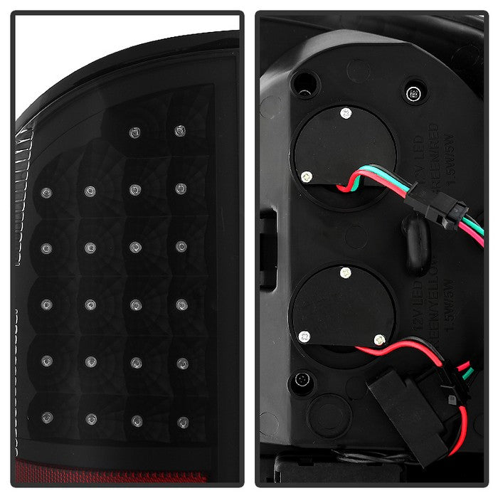 SPYDER Xtune Dodge Ram 07-08 1500 / Ram 07-09 2500/3500 LED Tail Lights Black ALT-JH-DR07-LED-BK 5073013