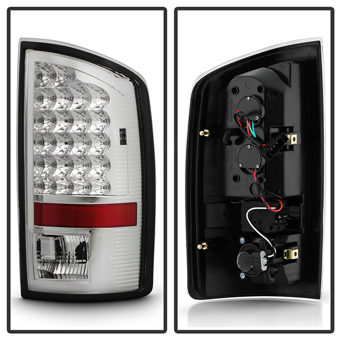 SPYDER Xtune Dodge Ram 07-08 1500 / Ram 07-09 2500/3500 LED Tail Lights Chrome ALT-JH-DR07-LED-C 5073020