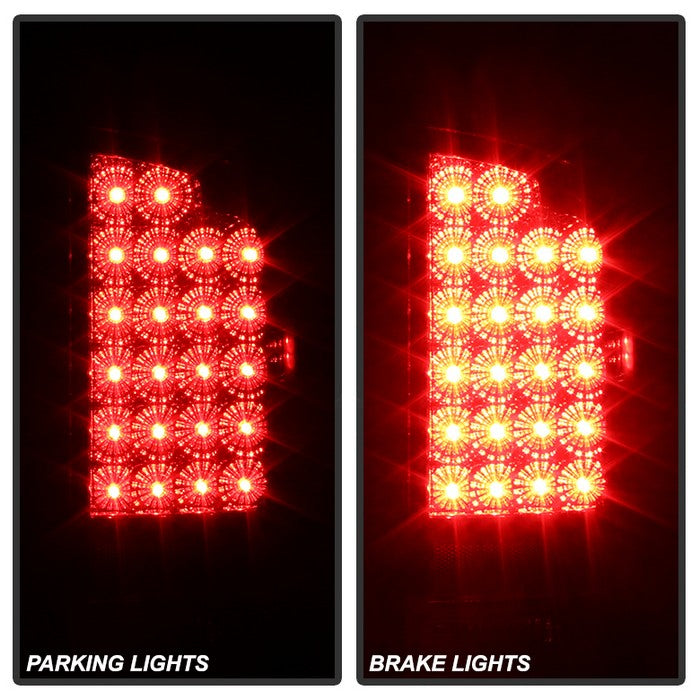 SPYDER Xtune Dodge Ram 07-08 1500 / Ram 07-09 2500/3500 LED Tail Lights Red Clear ALT-JH-DR07-LED-RC 5073037