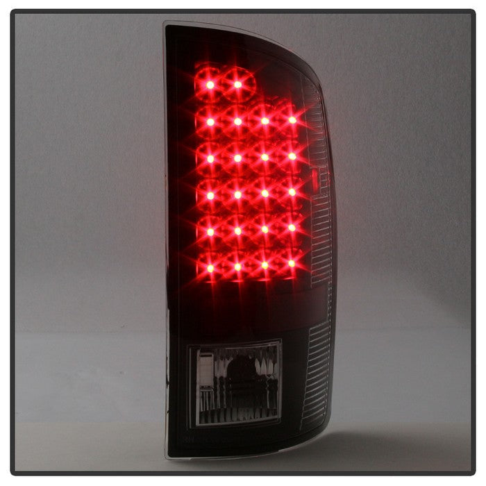 SPYDER Xtune Dodge Ram 07-08 1500 LED Tail Lights w/ LED 3rd Brake Lamps- Black ALT-JH-DR07-LED-SET-BK 9032790