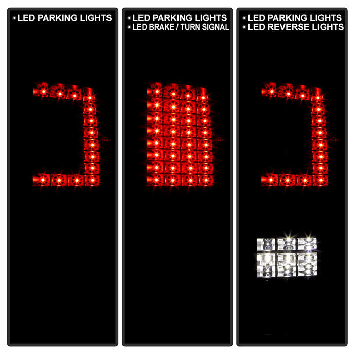 SPYDER xTune Dodge Ram 1500 09-14 - Incandescent Only C Shape LED Tail Lights- Black ALT-JH-DR09-LED-CS-BK 9036378