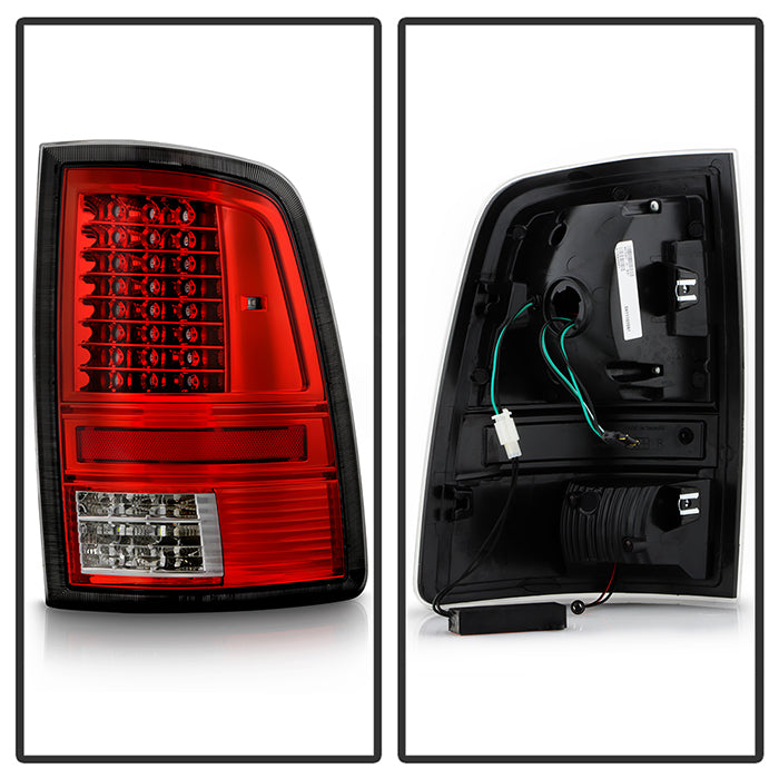 SPYDER xTune Dodge Ram 1500 09-14 Incandescent Model Only LED Tail Lights - Red Clear ALT-JH-DR09-LED-CS-RC 9037498