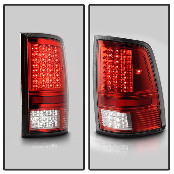 SPYDER xTune Dodge Ram 1500 09-14 Incandescent Model Only LED Tail Lights - Red Clear ALT-JH-DR09-LED-CS-RC 9037498