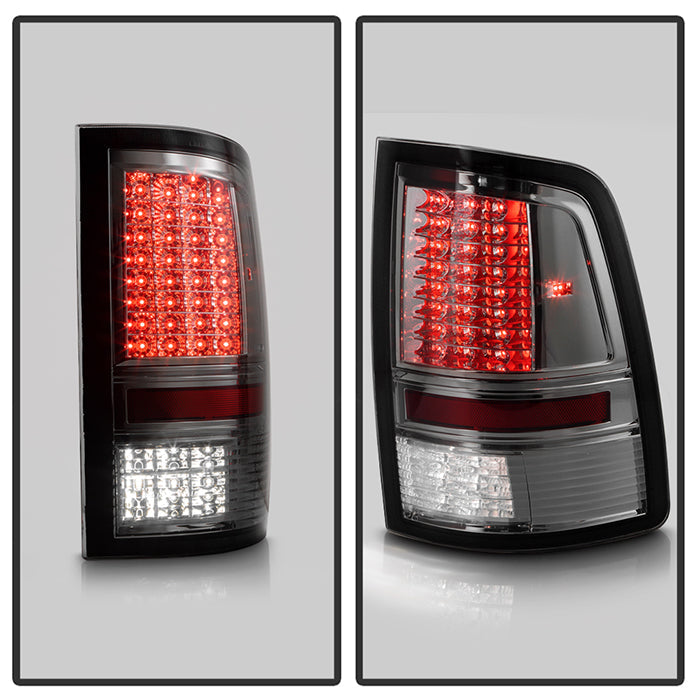 SPYDER xTune Dodge Ram 1500 09-14 - Incandescent Only C Shape LED Tail Lights- Smoked ALT-JH-DR09-LED-CS-SM 9036408