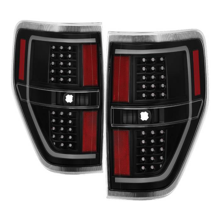 SPYDER xTune 09-14 Ford F-150 Light Bar LED Tail Lights - Black (ALT-JH-FF15009-LBLED-BK) 9042188