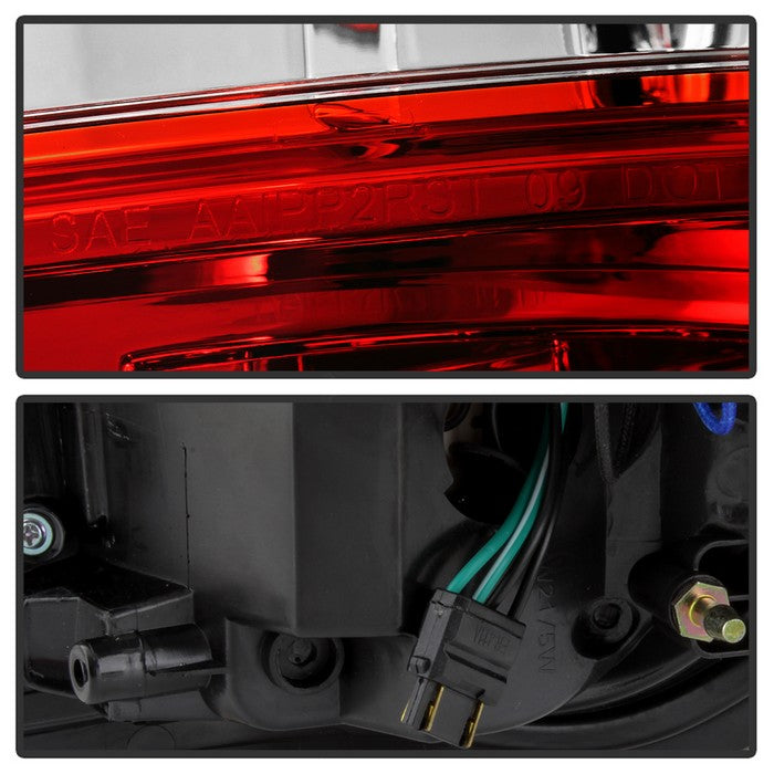SPYDER xTune 09-14 Ford F-150 Light Bar LED Tail Lights - Red Clear (ALT-JH-FF15009-LBLED-RC) 9042201