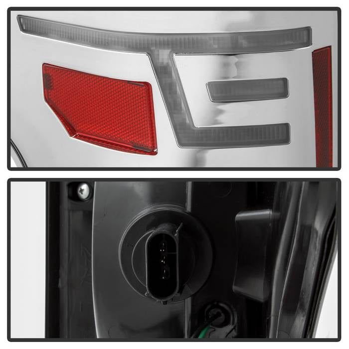 SPYDER xTune 15-17 Ford F-150 (w/Blind Spot Sensor) LED Tail Lights - Chrome (ALT-JH-FF15015-LBLED-C) 9043161