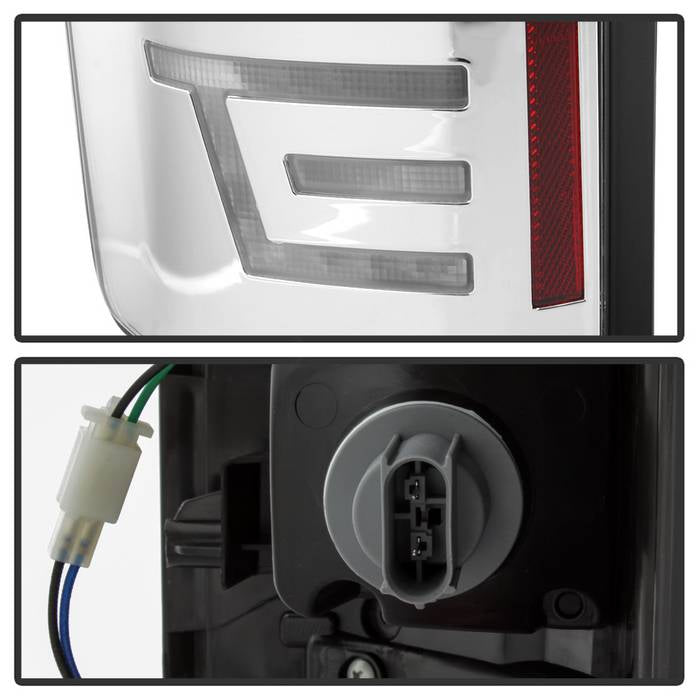 SPYDER xTune 15-17 Ford F-150 (w/Blind Spot Sensor) LED Tail Lights - Chrome (ALT-JH-FF15015-LBLED-C) 9043161
