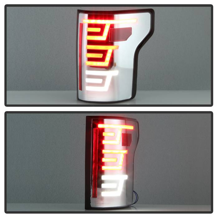 SPYDER xTune 15-17 Ford F-150 (w/Blind Spot Sensor) LED Tail Lights - Chrome (ALT-JH-FF15015-LBLED-C) 9043161