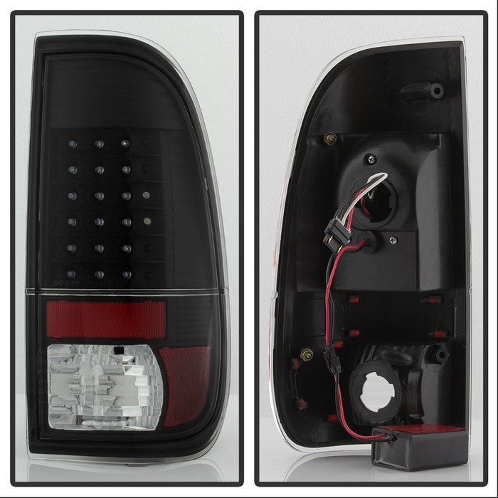 SPYDER Xtune Ford F150 Styleside 97-03 / F250/350/450/550 99-07 LED Tail Lights Black ALT-JH-FF15097-LED-BK 9027635