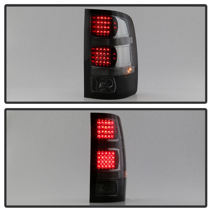 SPYDER Xtune GMC Sierra 07-13 LED Tail Lights Black Smoked ALT-JH-GS07-LED-BSM 9034077
