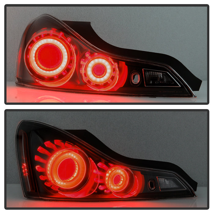 SPYDER xTune 08-13 Infiniti G37 Coupe LED Tube Style Tail Lights - Black Smoked (ALT-JH-IG37-2D-LBLED-BSM) 9048579