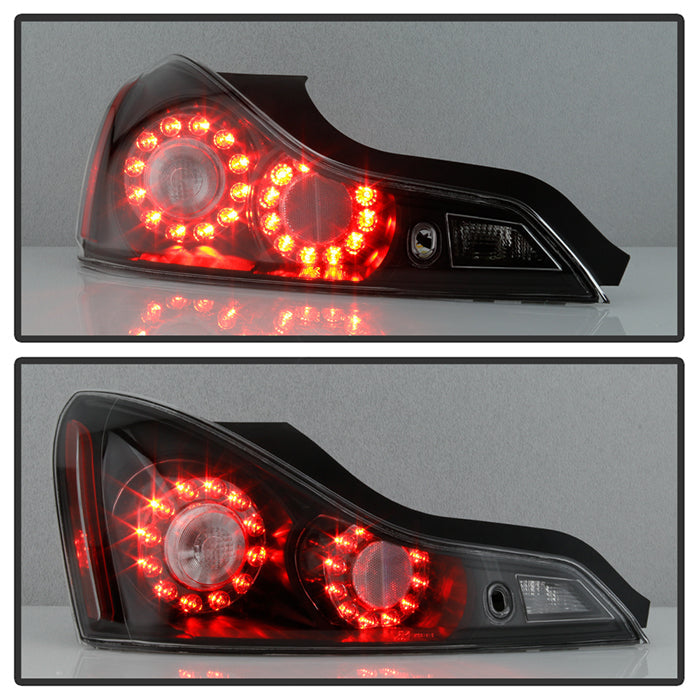 SPYDER 08-13 Infiniti G35 G37 Coupe Only / Q60 14-15 OEM Style Tail Lights - Black 9047534