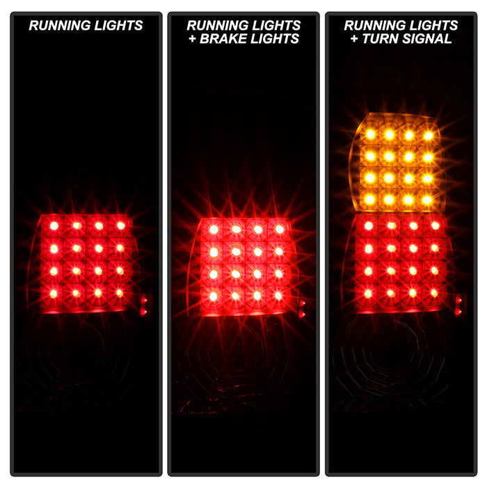 SPYDER Xtune Jeep Grand Cherokee 99-04 LED Tail Lights Black ALT-JH-JGC99-LED-BK 5073433