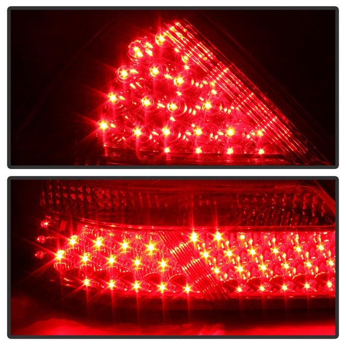 SPYDER Xtune Mercedes R170 Slk 98-04 LED Tail Lights ( R171 Amg Look ) Red Clear ALT-JH-MBR17098-LED-RC 9030192