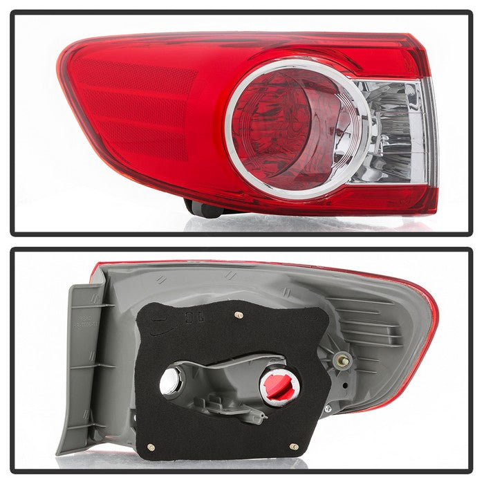 SPYDER xTune 11-13 Toyota Corolla Driver Side Tail Light Outer - OEM Left ALT-JH-TC11-OE-OL 9938825