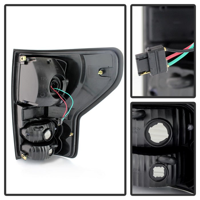 SPYDER Xtune Toyota Tundra 07-13 LED Tail Lights Black Smoke ALT-JH-TTU07-LED-BKSM 9026546