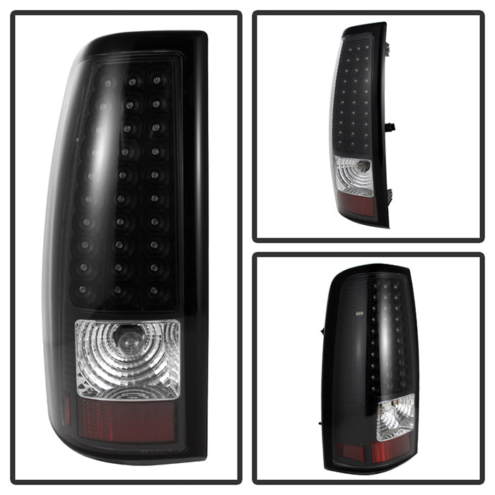 SPYDER Xtune 03-06 Silverado 1500/2500 (Will Not Fit Stepside) LED Tail Lights Black ALT-ON-CS03-LED-BK 5008763