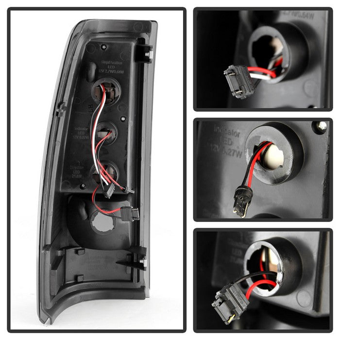 SPYDER Xtune Chevy Silverado 1500/2500/3500 03-06 LED Tail Lights Black Smoke ALT-ON-CS03-LED-BSM 5081124