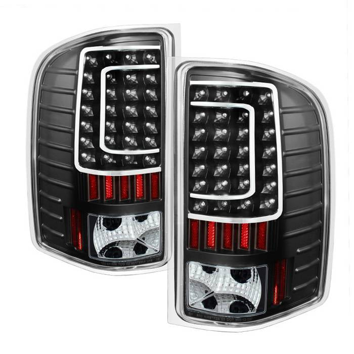 SPYDER Xtune Chevy Silverado 07-13 LED Tail Lights Black ALT-ON-CS07-LED-BK 5079749