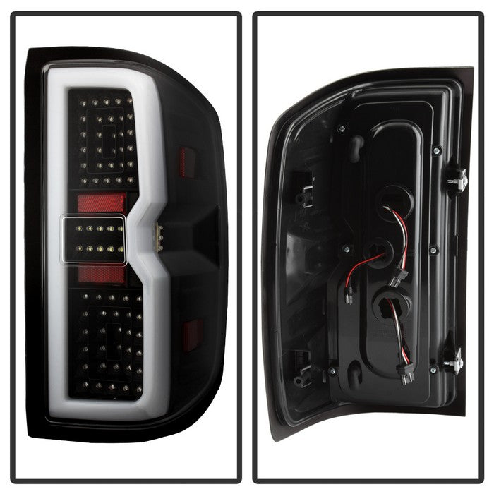 SPYDER xTune 14-16 Chevrolet Silverado 1500 Light Bar LED Tail Lights - Black (ALT-ON-CS14-LBLED-BK) 9040283