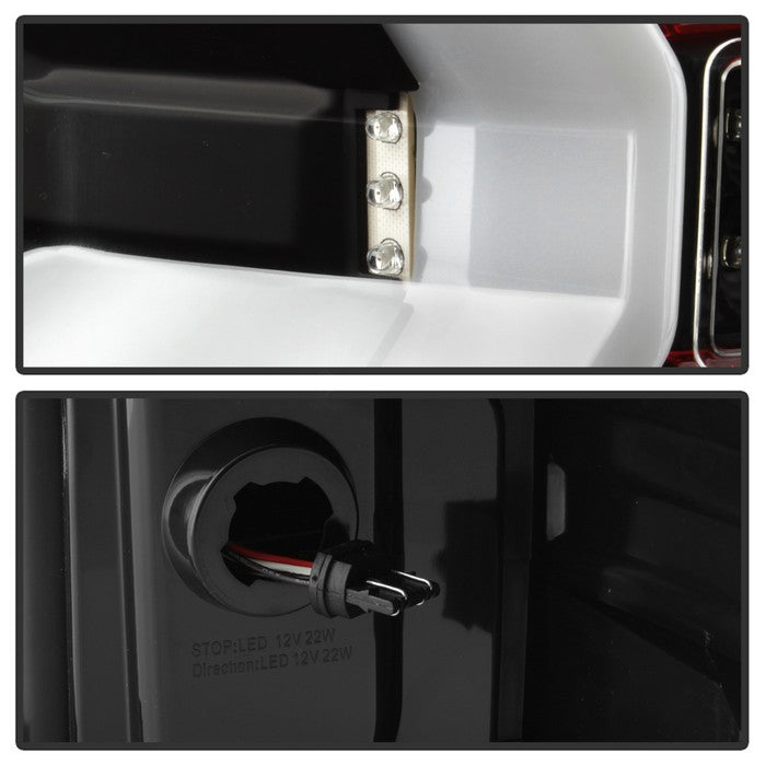 SPYDER xTune 14-16 Chevrolet Silverado 1500 Light Bar LED Tail Lights - Black (ALT-ON-CS14-LBLED-BK) 9040283