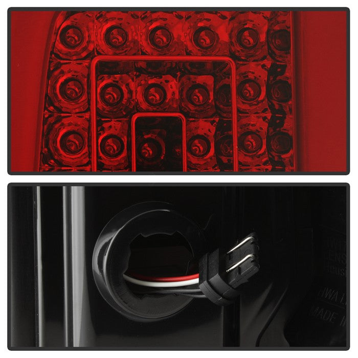 SPYDER xTune 14-16 Chevy Silverado 1500 Light Bar LED Tail Lights - Red Clear (ALT-ON-CS14-LBLED-RC) 9040313
