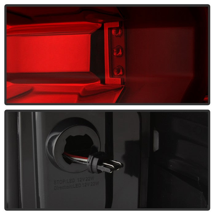 SPYDER xTune 14-16 Chevy Silverado 1500 Light Bar LED Tail Lights - Red Clear (ALT-ON-CS14-LBLED-RC) 9040313